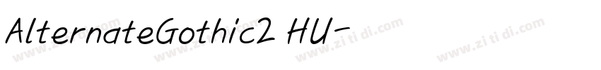 AlternateGothic2 HU字体转换